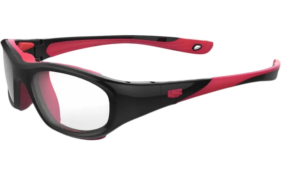 Ls Rec-specs F8 Rs-40 Safety Rated Sports Glasses - Shiny Black-red Frame Clear Silver Lenses