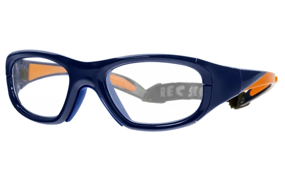 Ls Rec-specs Maxx 20 Baseball Series Sale - Navy-orange Frame Clear Silver Lenses