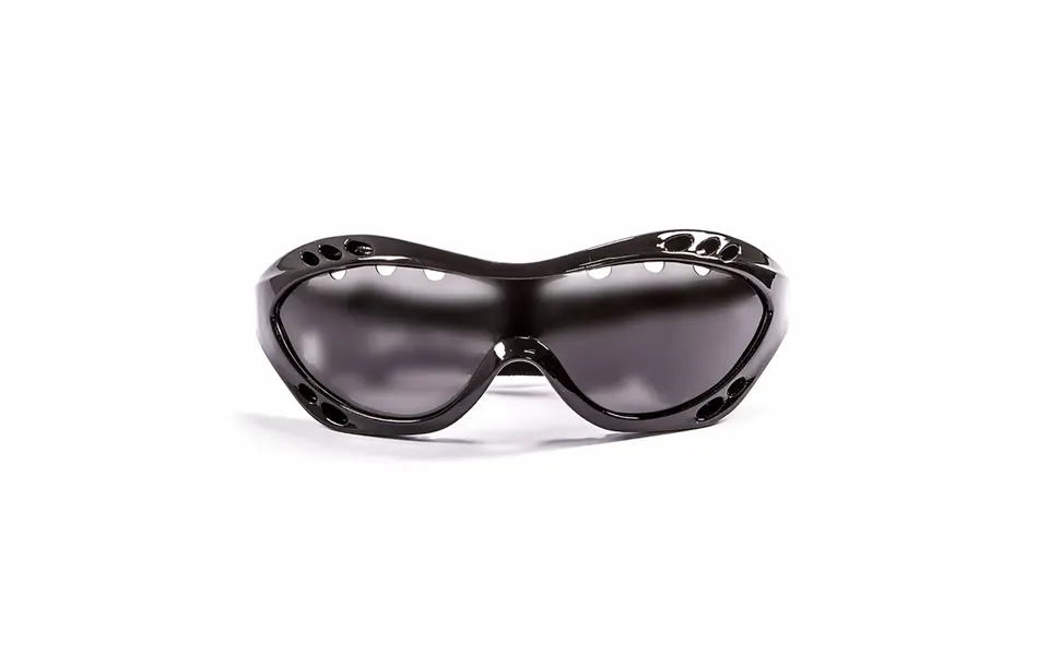 Ocean Costa Rica Water Sport Sunglasses - Shiny Black Frame Polarized Smoke Lenses