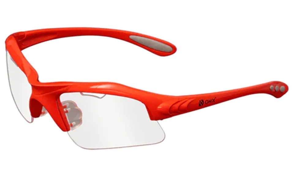 Onix Eagle Certified Sports Glasses - Red Frame Clear Smoke And Blue Lenses