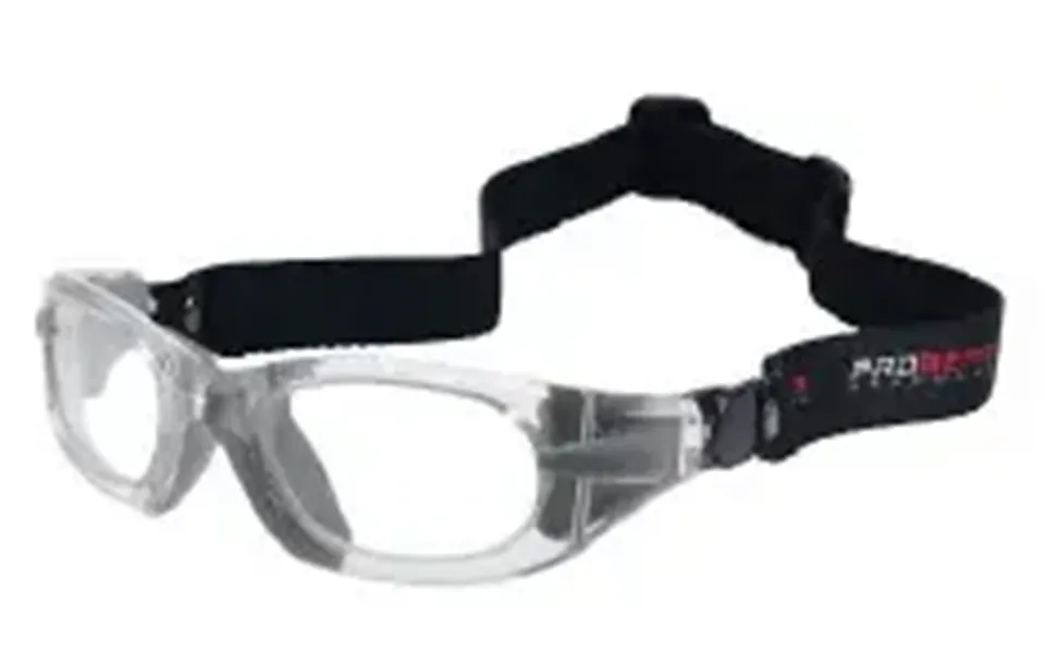 Progear Eyeguard Full Strap Safety Rated Sports Glasses - Crystal Transparent With Strap Clear Med Fits Ages 7 To 15