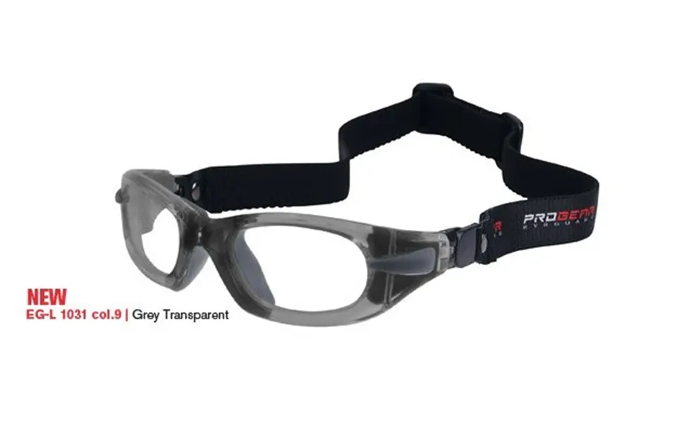 Progear Eyeguard Full Strap Safety Rated Sports Glasses - Gray Transparent With Strap Clear Med Fits Ages 7 To 15
