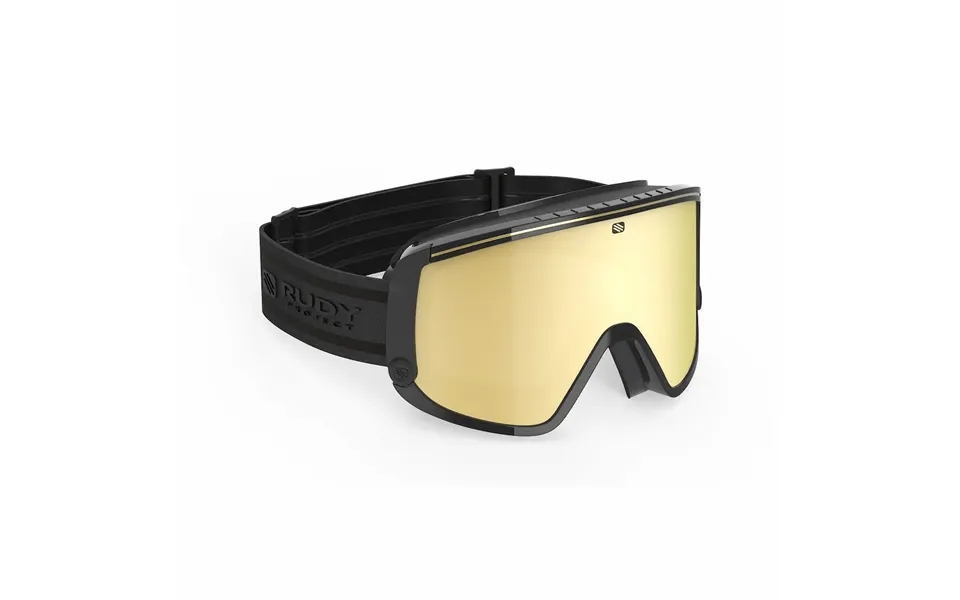 Rudy Project Spincut Snow Goggles Otg - Black Gloss Goggle Multilaser Gold Lenses