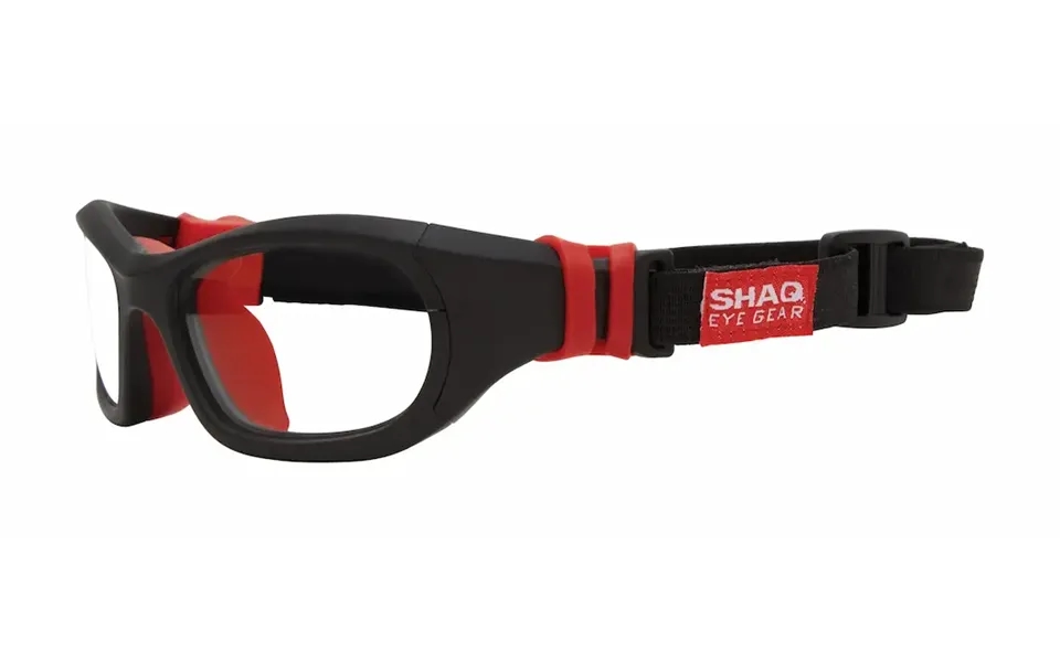 Shaq Sg105z Safety Rated Sports Glasses - Black With Red Clear Lenses