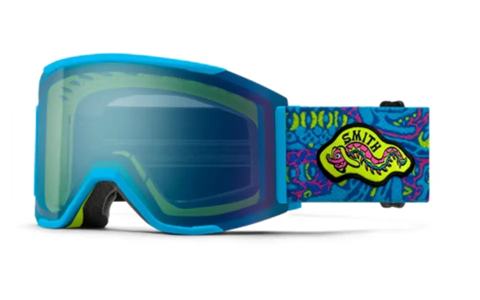Smith Squad Mag Ski Goggles - Killer Acid Artists Series Goggle Chromapop Everyday Blue Mirror And Bonus Low Light Lense