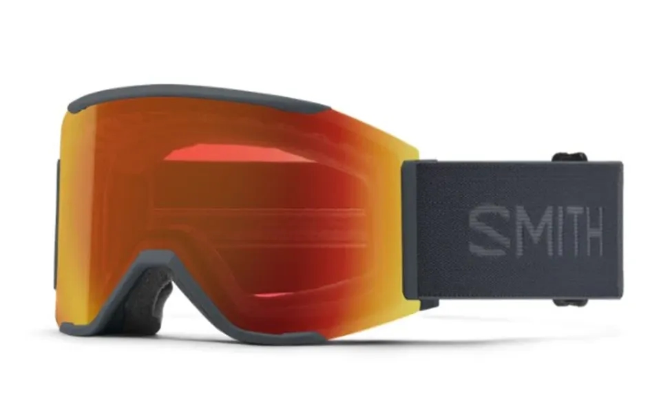 Smith Squad Mag Ski Goggles - Slate Goggle Chromapop Everyday Red Mirror Lens And Storm Yellow Flash Lenses