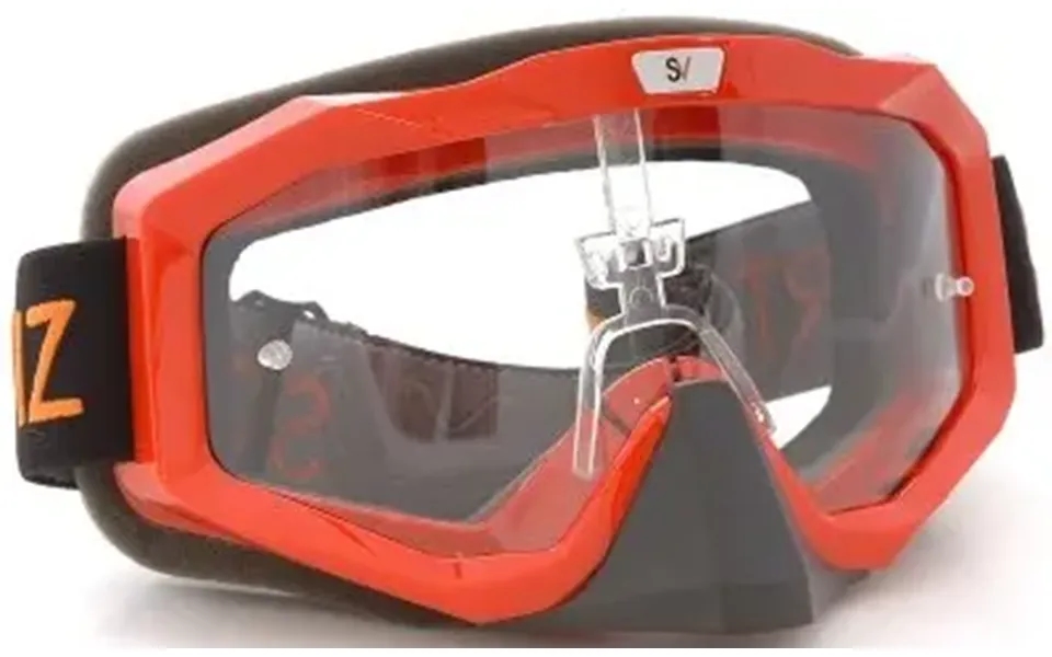 Sportviz Otl Moto Cross Goggle - Red With Clear Adapter Clear Lenses