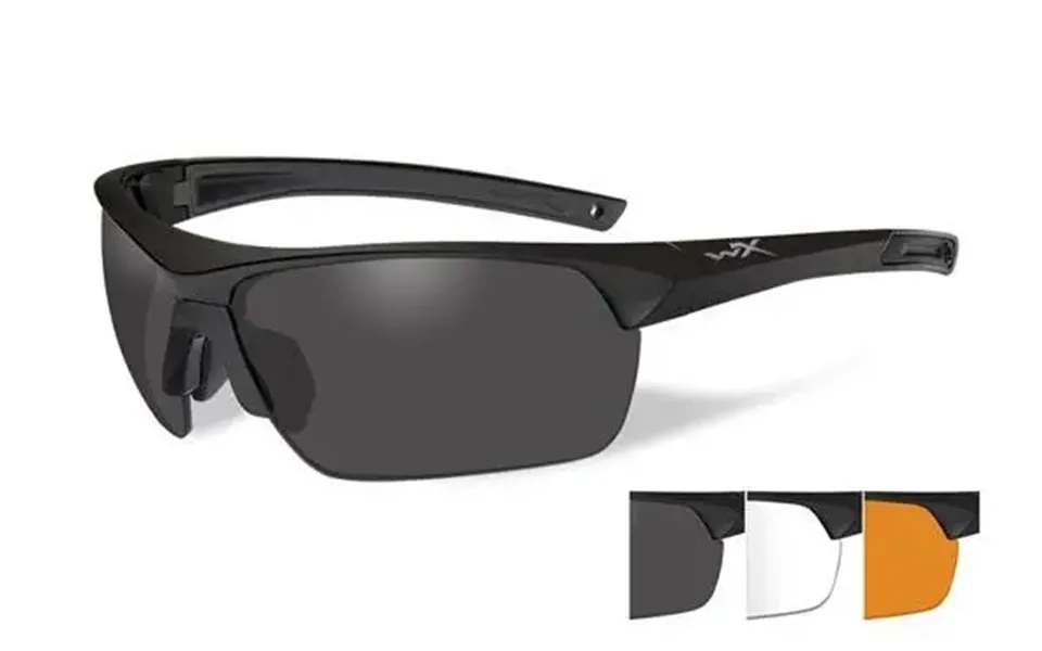 Wiley-x Guard Advanced Sunglasses - Matte Black Frame With Smoke Grey Clear And Light Rust Lenses
