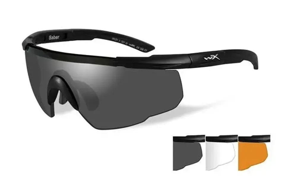 Wiley-x Saber Advanced Sunglasses - Matte Black Frame With Clear Smoke And Light Rust Lenses