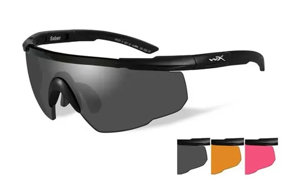 Wiley-x Saber Advanced Sunglasses - Matte Black Frame With Light Rust Vermilion And Smoke Gray Lenses