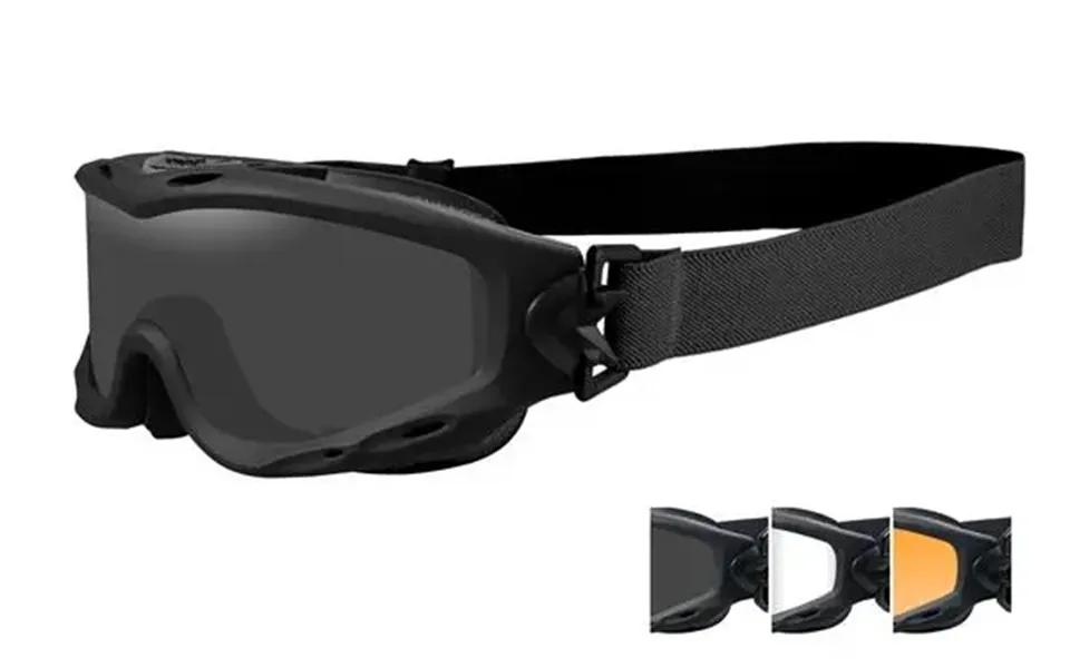 Wiley-x Spear Goggles - Matte Black Frame With Clear Light Rust And Smoke Lenses