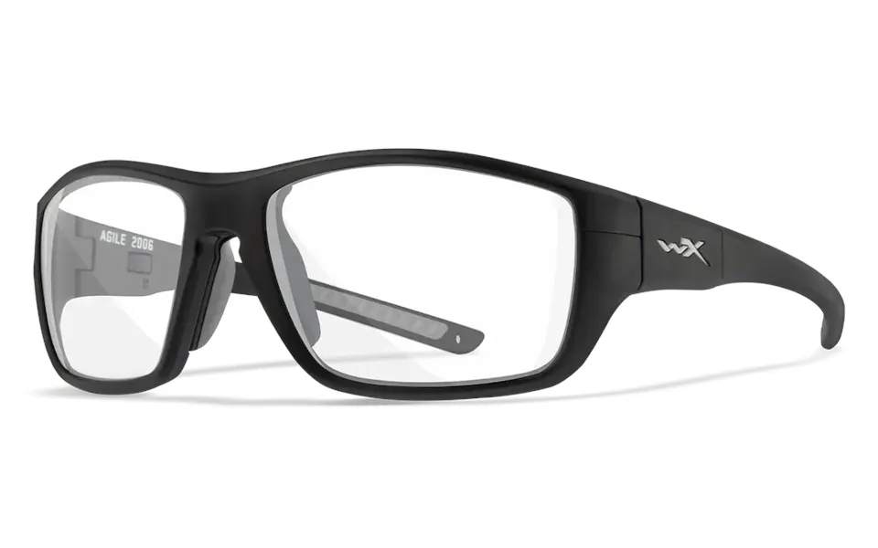 Wiley-x Wx Agile Impact Rated Sports Glasses - Matte Black Frame Clear Lenses