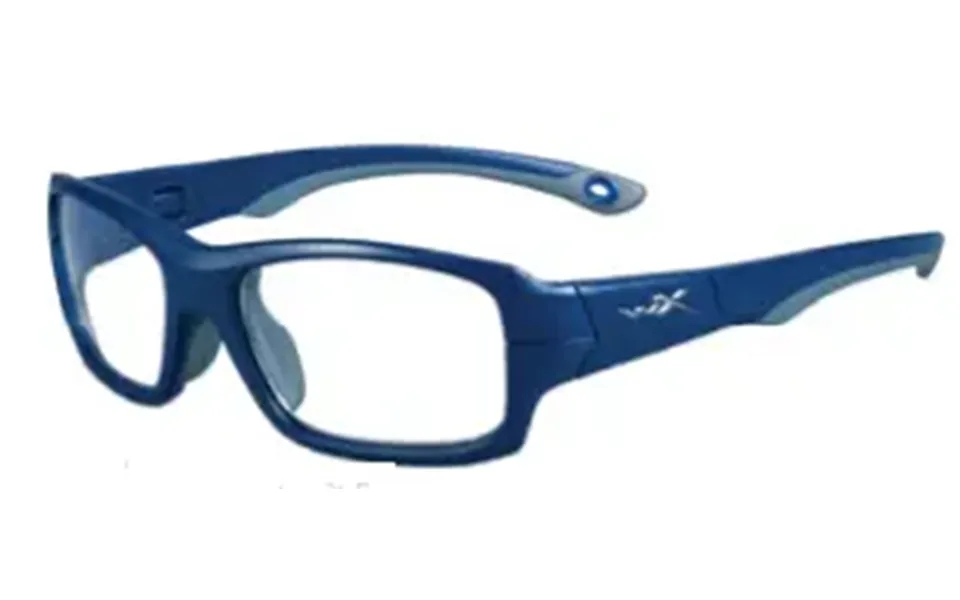 Wiley-x Wx Fierce Safety Rated Sports Glasses - Matte Blue Indigo-grey Frame Clear Lenses