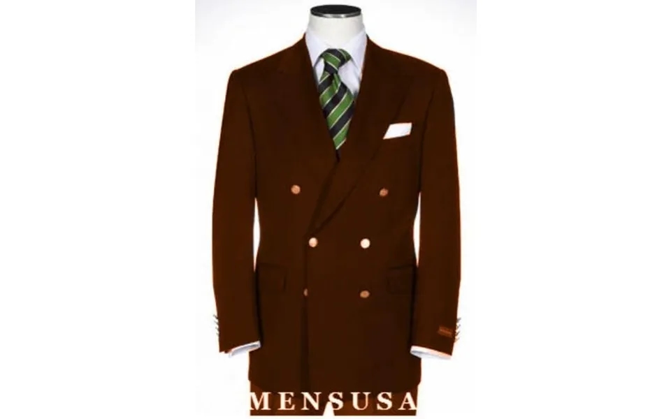 Men's Double Breasted Suits Jacket Blazer Poly Rayon With Best Cut & Fabric Sport Brown Jacket