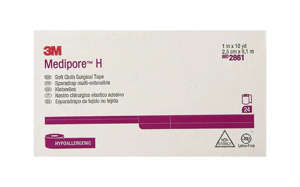 3m Medipore H Hypoallergenic Soft Cloth Surgical Tape 1 X 10 Yds