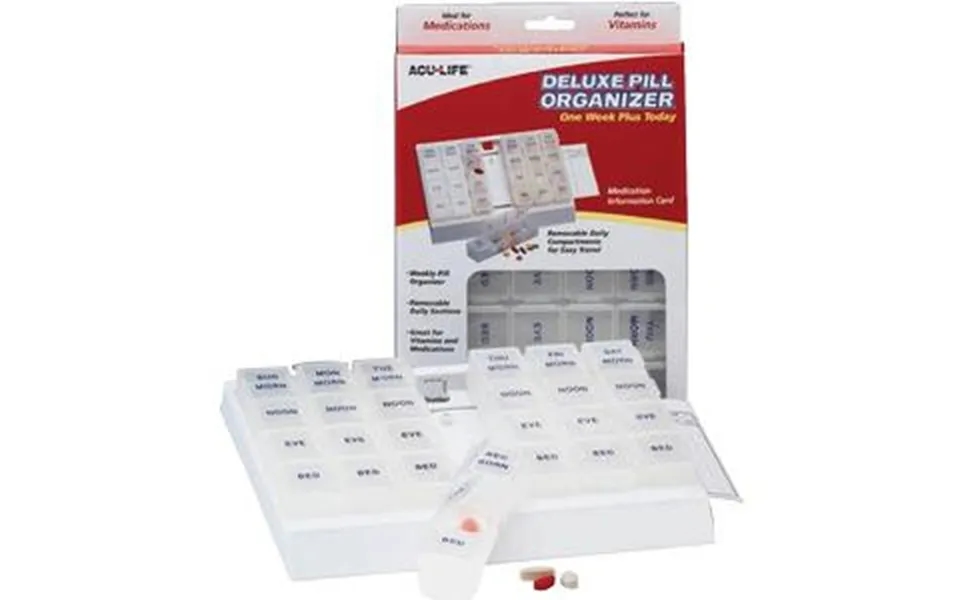 Acu-life Deluxe Pill Organizer 'one Week Plus Today'