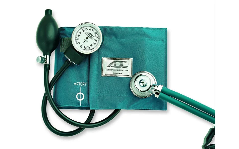 American Diagnostic Pro's Combo Ii Kit Cuff And Stethoscope Teal - Latex-free Inflation Bladder And Bulb