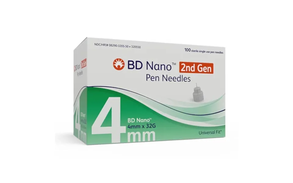 Bd Nano 2nd Gen Pen Needles 32g 4mm 100ct