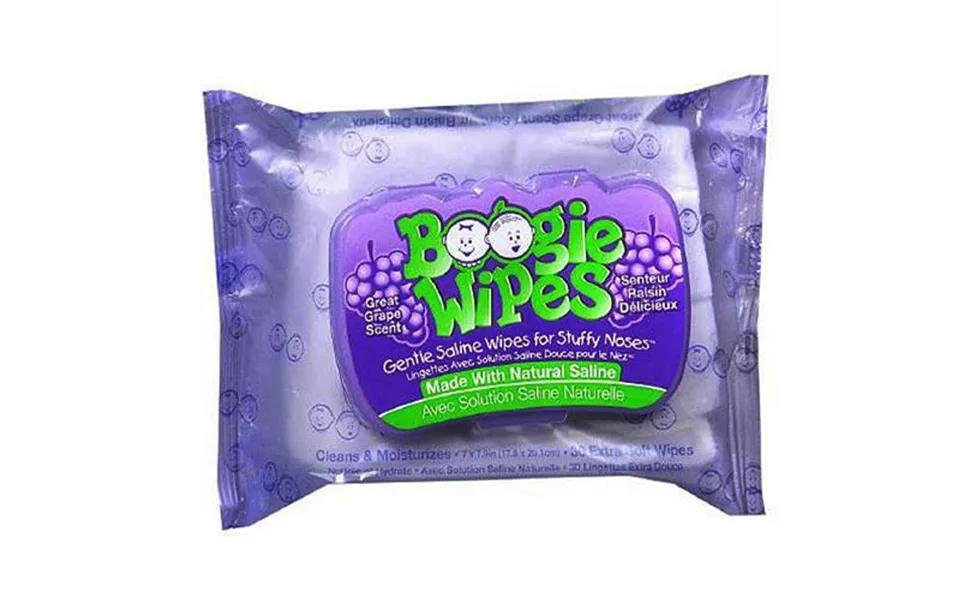 Boogie Wipes Saline Nose Wipes Grape Scent