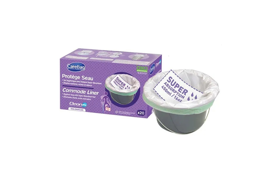 Carebag Oxo-biodegradable Commode Liner With Super Absorbent Pad