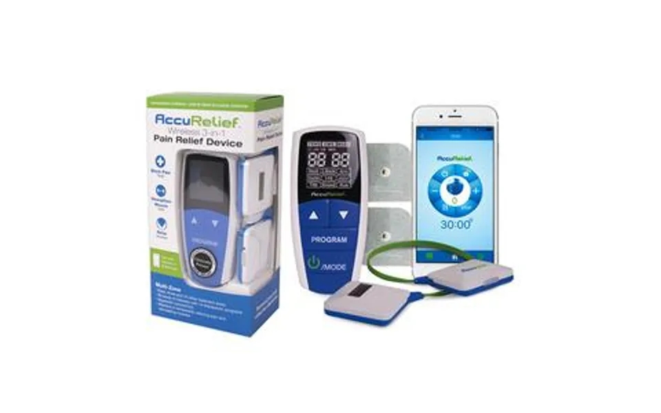 Carex Accurelief Wireless 3-in-1 Pain Relief Tens Device - Used With Remote And Mobile App
