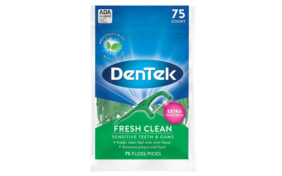 Dentek Floss Picks Fresh Clean 75ct