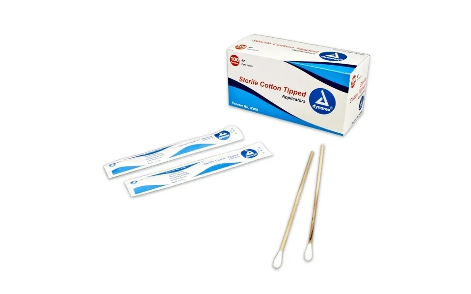 Dynarex Cotton Tip Applic Sterile 6in