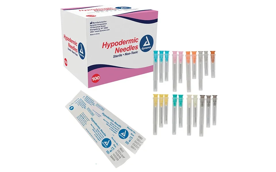 Dynarex Hypodermic Needles 22g 1 Box 100