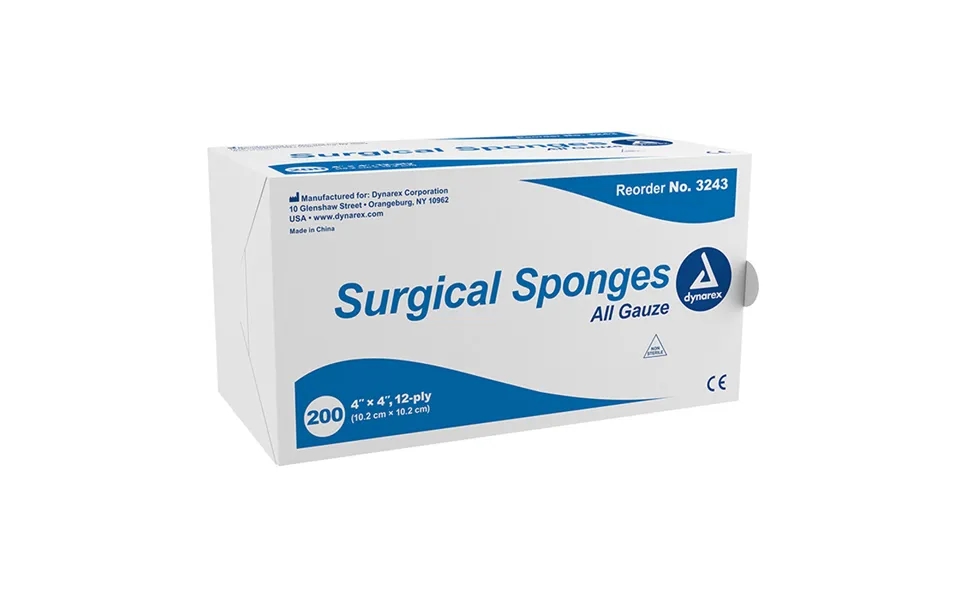 Dynarex Surgical Gauze Sponge Ns 12ply 4 X4 200 Box