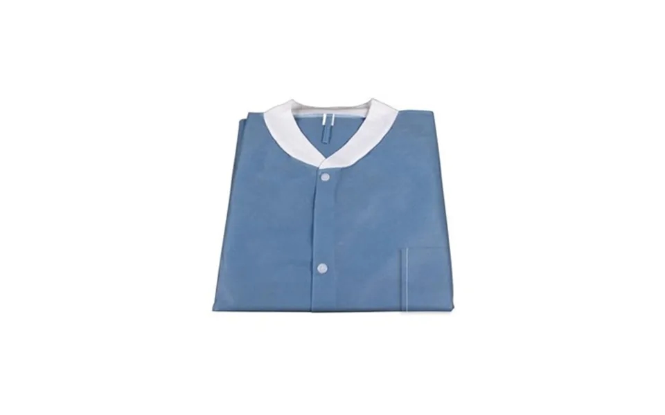 Lab Coat Sms W 3 Pockets Dark Blue Large 3bag 10pcs Cs