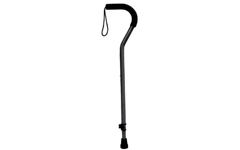 Offset Aluminum Cane With Tab-loc Silencer - Black