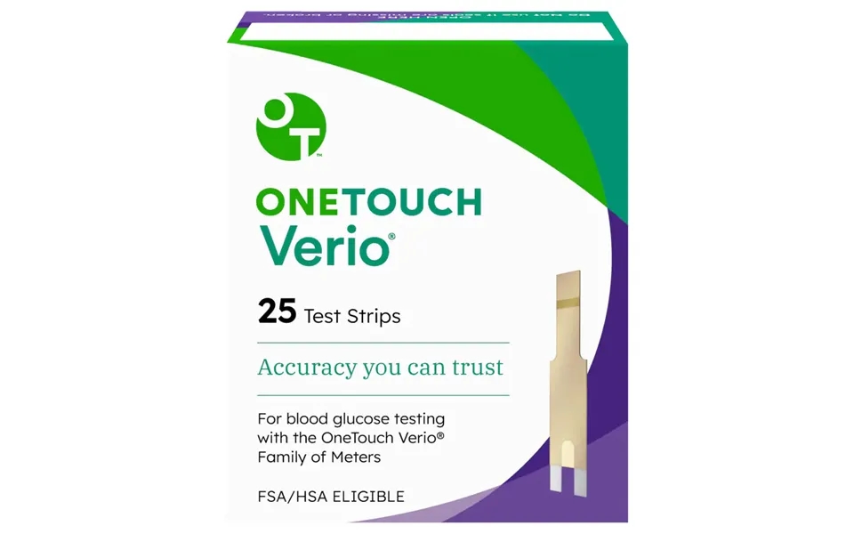 One Touch Verio Blood Glucose Test Strips- 25ct