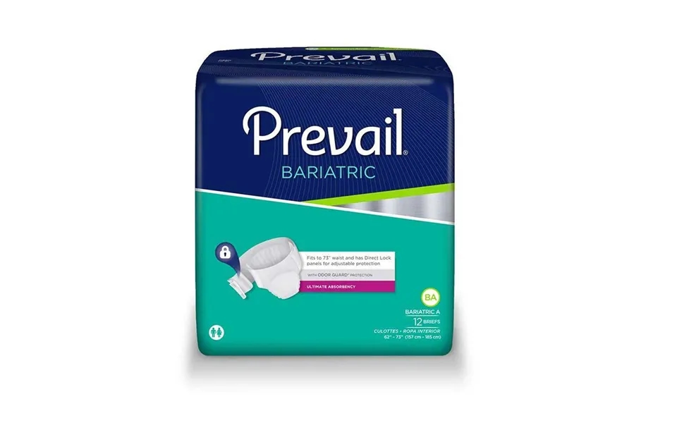 Prevail Bariatric Brief Size A 62 - 73