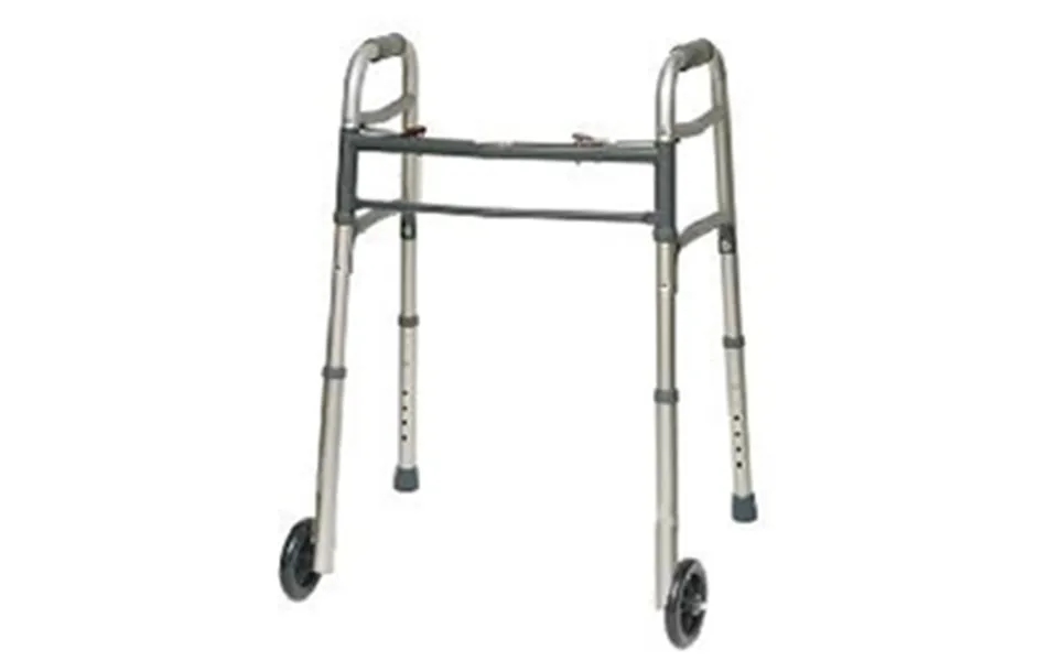 Probasics Steel 2-button Folding Walker 5in Wheels