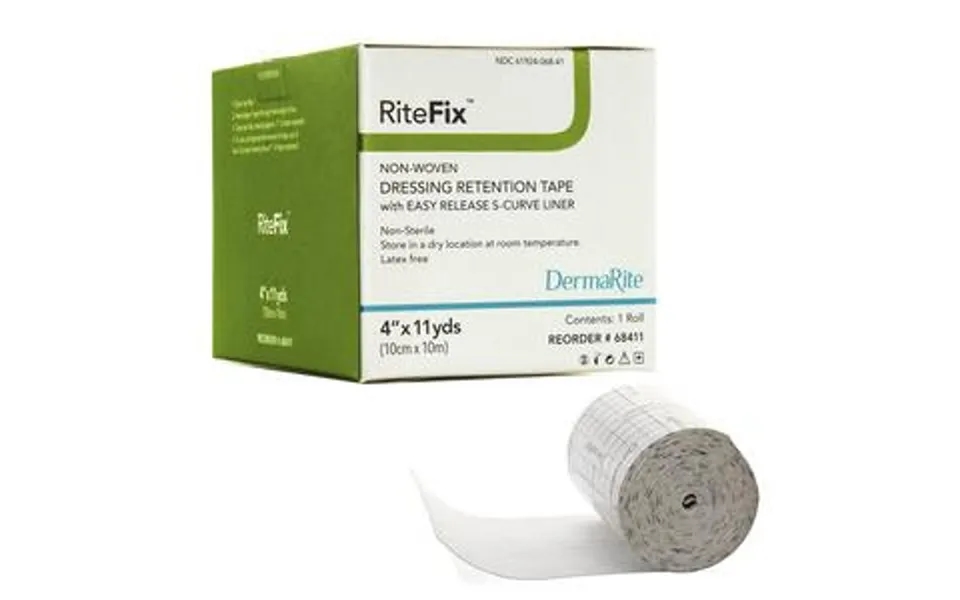 Ritefix Non-woven Dressing Retention Tape With Easy Release Curve Liner - 4 X 11 Yds