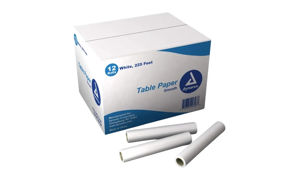 The Dynarex Exam Paper Table Rolls White - 225ft