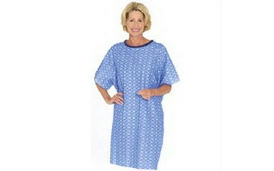 Tieback Patient Gown - Blue Plaid
