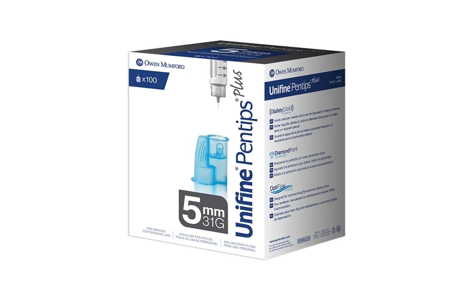 Unifine Pentips Plus Pen Needle 31g X 5 Mm 100 Count