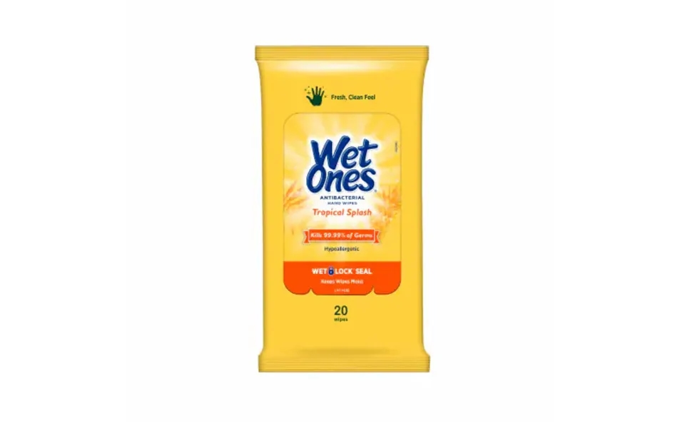 Wet Ones Antibacterial Wipes Tropical Citrus Pack 20
