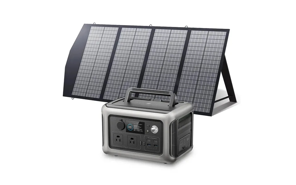 Allpowers Solar Generator Kit 600w Portable Power Station 140w Solar Panel