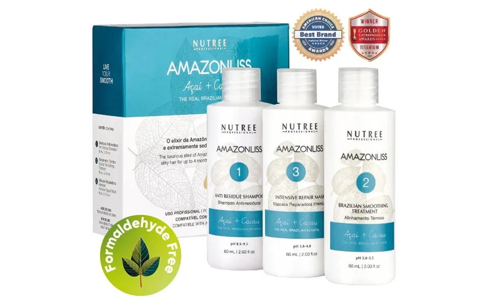 Amazonliss Keratin Treatment Set Hair Straightening 2.03 Fl.oz 60 Ml