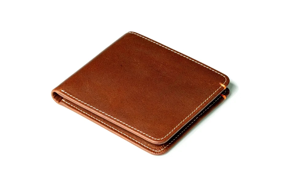 Classic Slim Bi-fold Leather Wallet - Light Mahogany