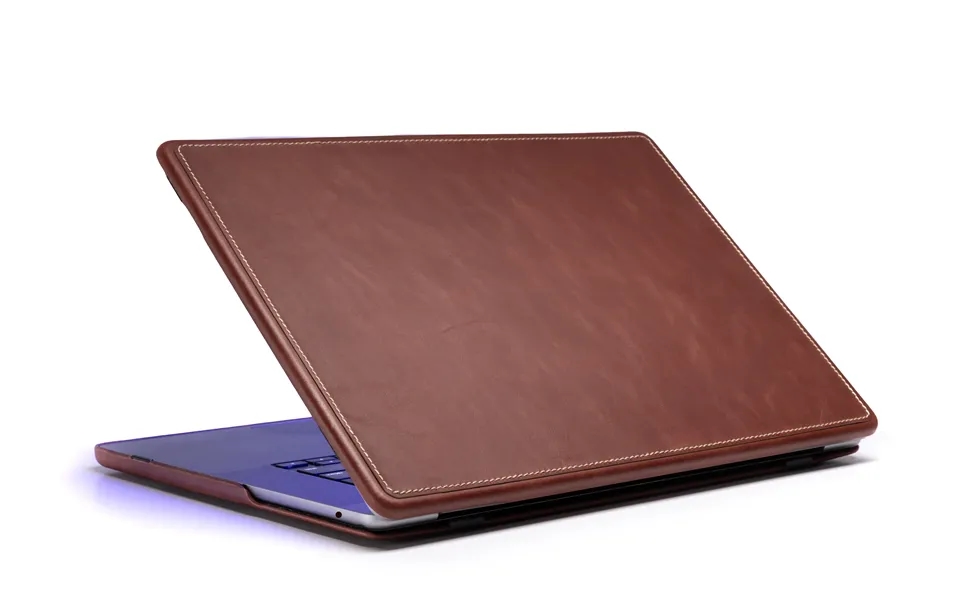 Luxury Leather Slim Case For Macbook Air 15 Inch - Mahogany