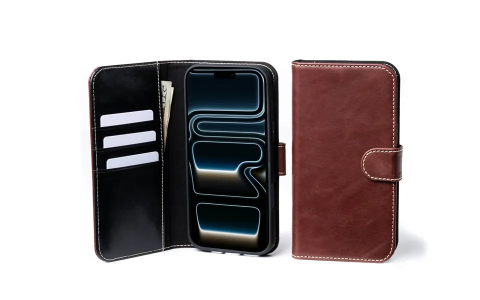 Modern Pocket Book Wallet Case For Iphone 17 Pro Max - Mahogany