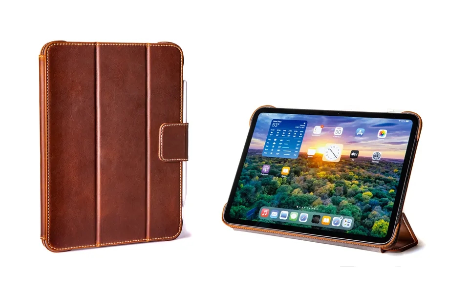 Slim Magnetic Leather Case M5 M4 Ipad Pro 11 - Aged Mahogany