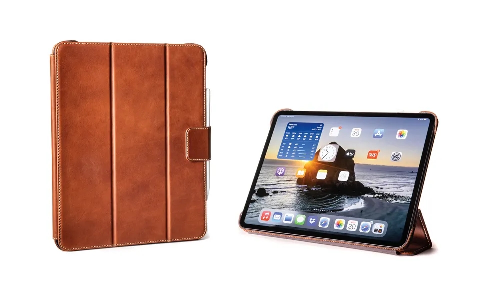 Slim Magnetic Leather Ipad Case M5 M4 Ipad Pro 13 - Aged Amber