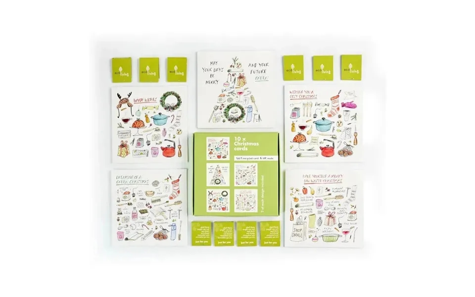 10 Recycled Christmas Cards - 10 Trees Planted Fsc Style Zero Waste Swaps
