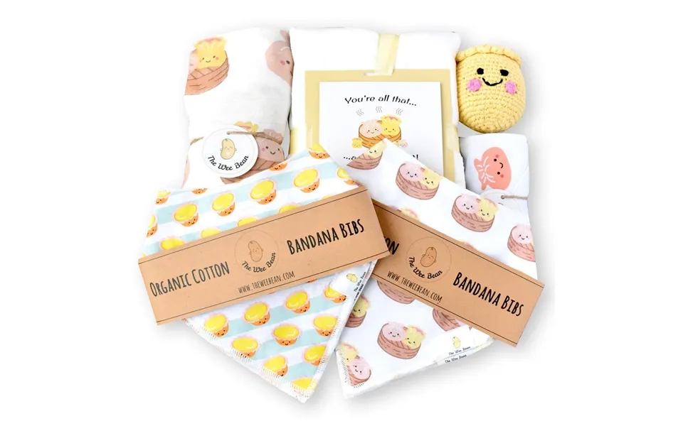 Big Welcome Home Baby Gift Set - Dim Sum Collection Onesie Size 6-12m