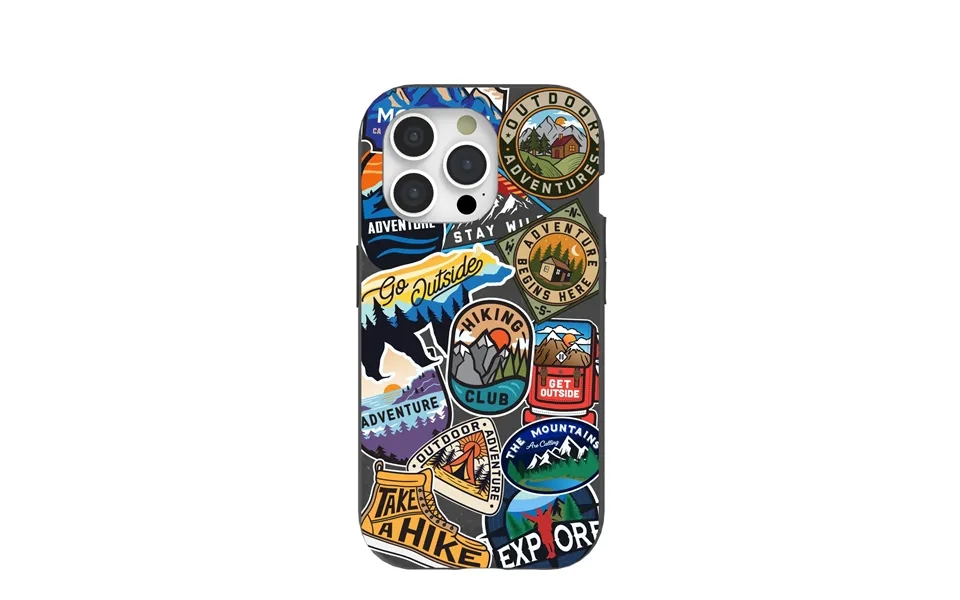 Black Trail Stickers Iphone 15 Pro Case