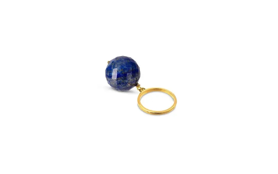 Bubble Lapis Lazuli Gold Ring Adjustable